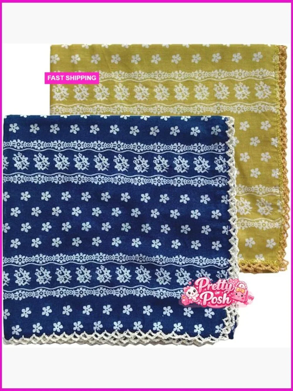 Large Cotton Bandana Headband Head Wrap Scarf 28x28 Inch 2 Pack